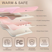 AEPINBH Flannel & Sherpa Electric Heated Blanket