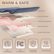 AEPINBH Flannel & Sherpa Electric Heated Blanket