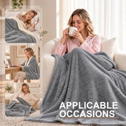 AEPINBH Flannel & Sherpa Electric Heated Blanket