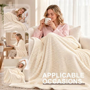AEPINBH Flannel & Sherpa Electric Heated Blanket
