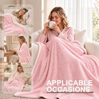 AEPINBH Flannel & Sherpa Electric Heated Blanket