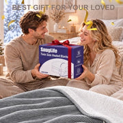 AEPINBH Flannel & Sherpa Electric Heated Blanket