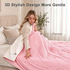 AEPINBH Flannel & Sherpa Electric Heated Blanket