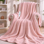 AEPINBH Flannel & Sherpa Electric Heated Blanket