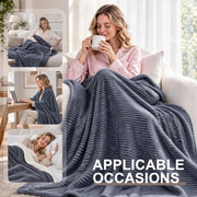 AEPINBH Flannel & Sherpa Electric Heated Blanket