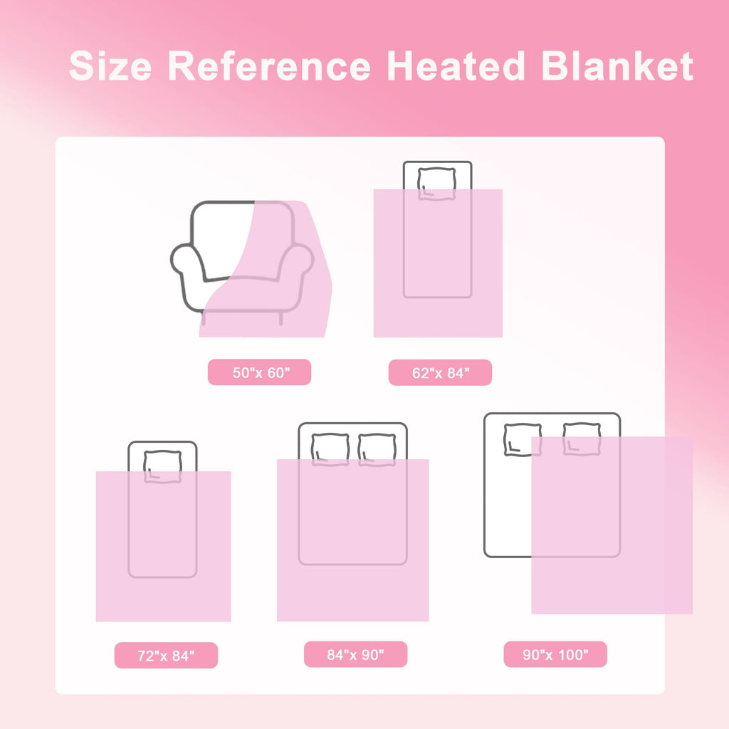 AEPINBH Soft Faux Rabbit Fur Bubble Electric Heated Blanket