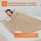 AEPINBH Soft Checked Flannel Electric Heated Blanket