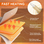 AEPINBH Soft Checked Flannel Electric Heated Blanket