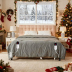 AEPINBH Electric Heated Blanket with Dual Controls, 10 Time Settings & 6 Heat Settings