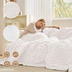 AEPINBH Soft Checked Flannel Electric Heated Blanket