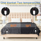 AEPINBH Soft Faux Rabbit Fur Bubble Electric Heated Blanket