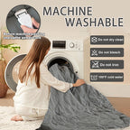 AEPINBH Electric Heated Blanket with Dual Controls, 10 Time Settings & 6 Heat Settings