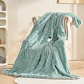 AEPINBH Soft Checked Flannel Electric Heated Blanket - GREEN - 50"X60"