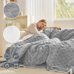 AEPINBH Soft Checked Flannel Electric Heated Blanket